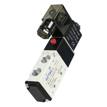 亚德客(AirTAC) 内部先导式电磁阀,2位5通,单电控,DIN插座式；4V21008B
