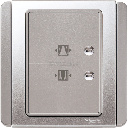 施耐德电气 neo低压单联窗帘开关(灰 银);e3031clv(gs)