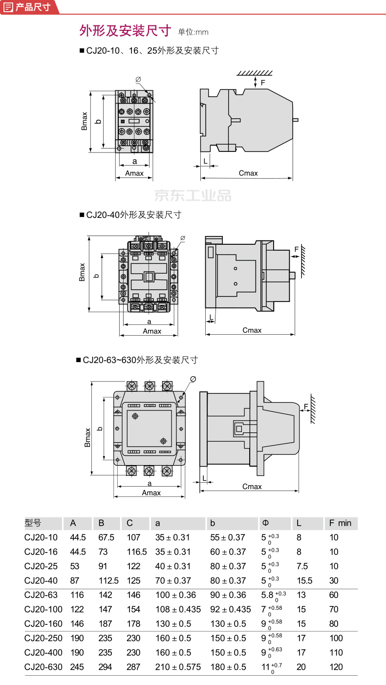 德力西电气 通用型交流接触器;cj20-63a 220v三开三闭批发采购/价格表