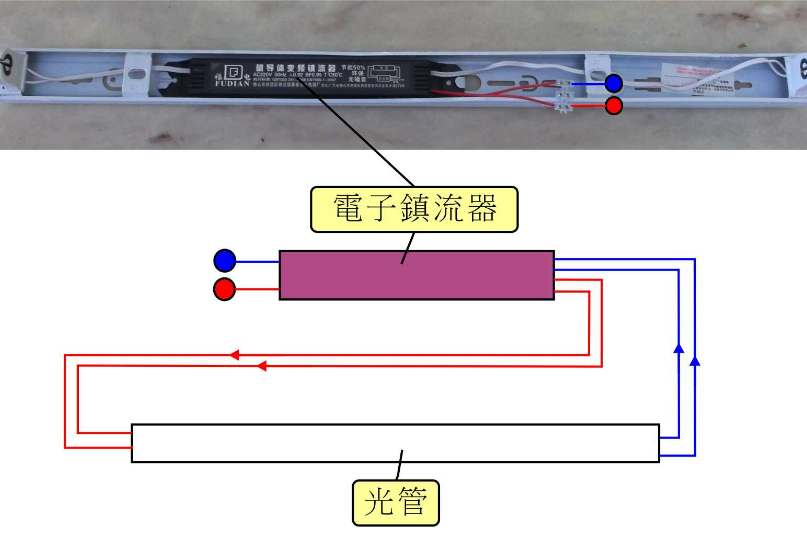 紫外线灯四针接线图图片